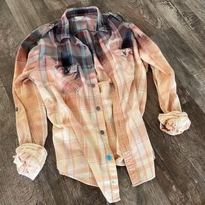 Gray Love Custom Bleached Flannel